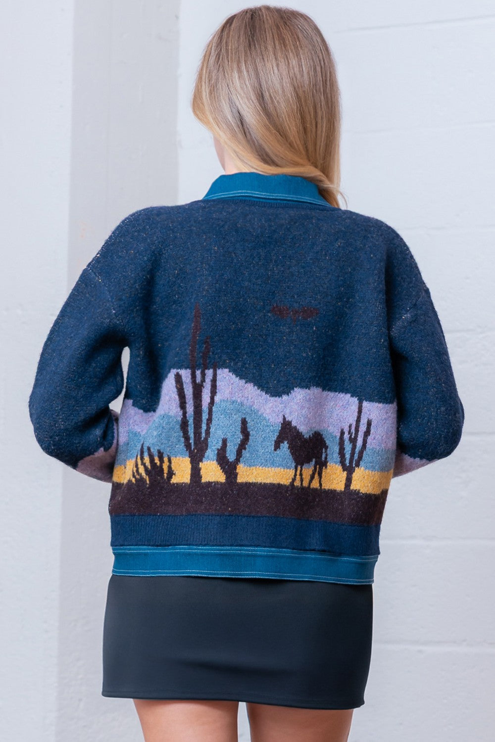 Denim Collar Horse Jacket