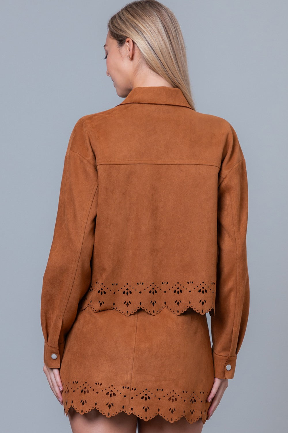 Scallop Suede Jacket