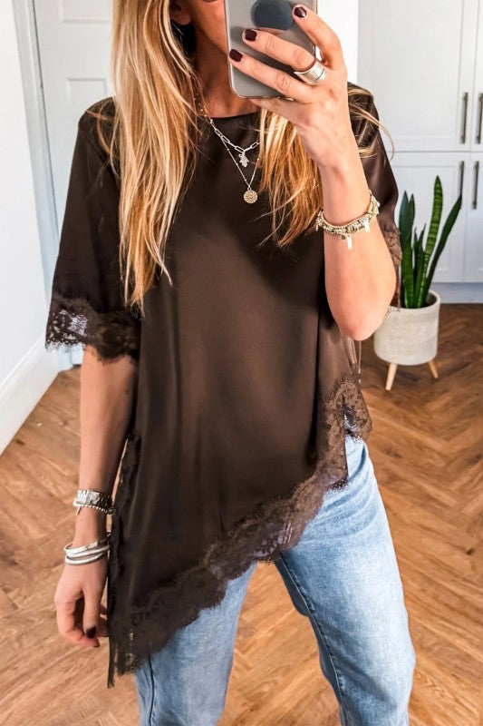 Asymmetrical Silk Top