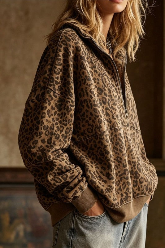 Leopard 1/4 Zip