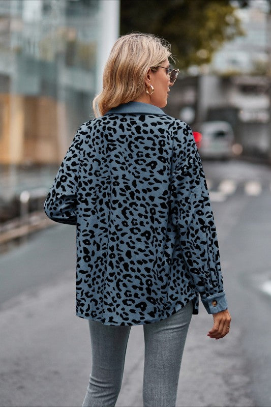 Grey Leopard Oversized Shacked