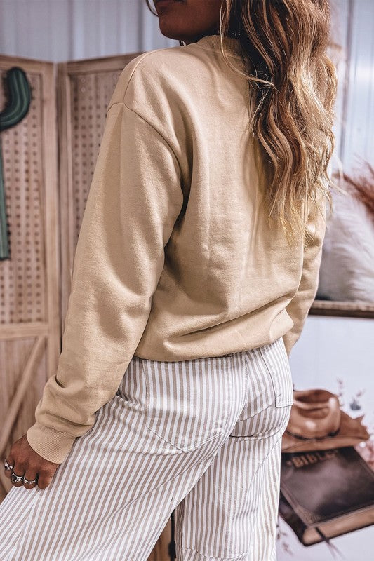 Embroidered Round Neck Sweater