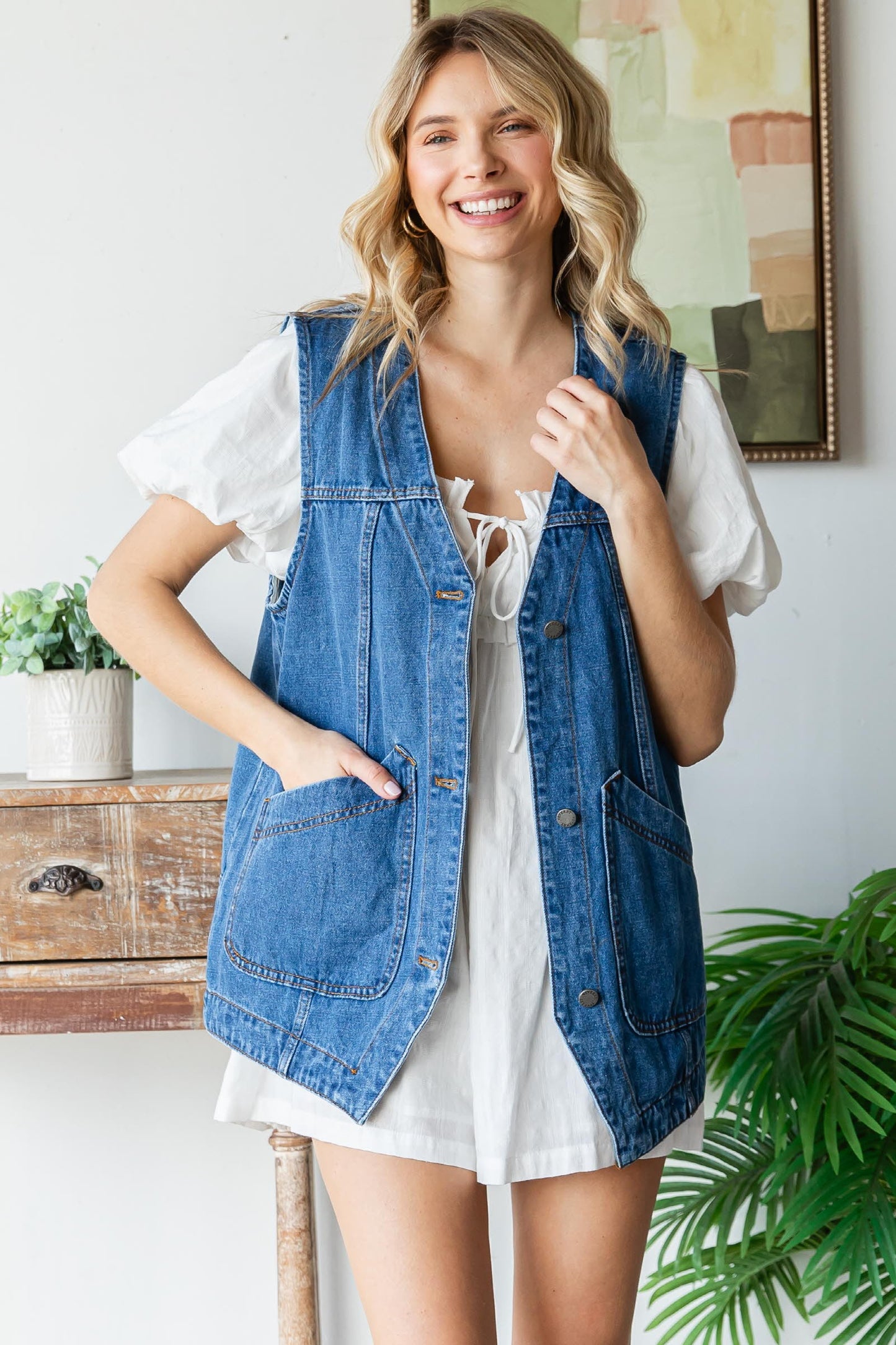 Denim Jacket Vest