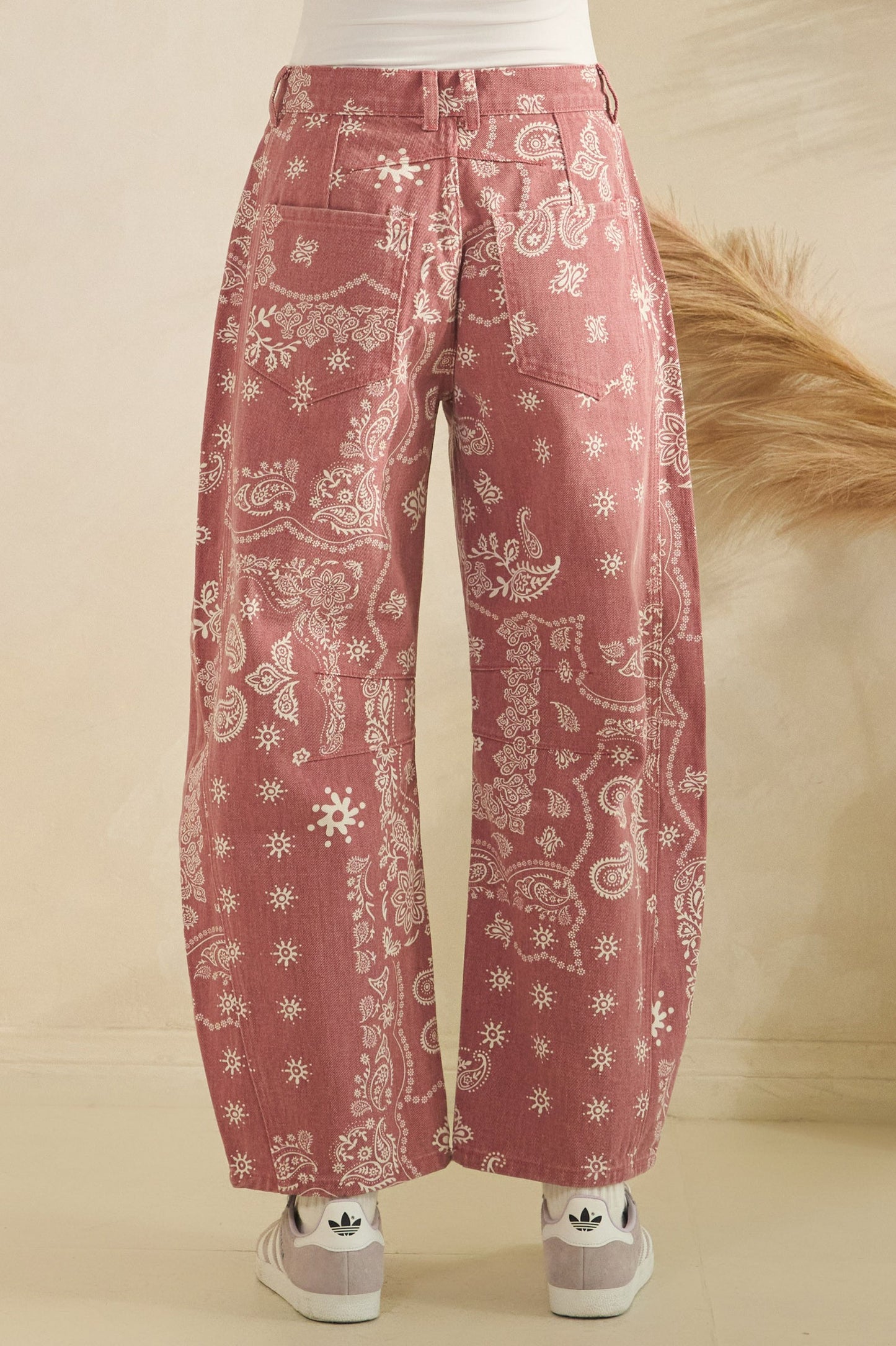 Western Barrel Jeans Mauve