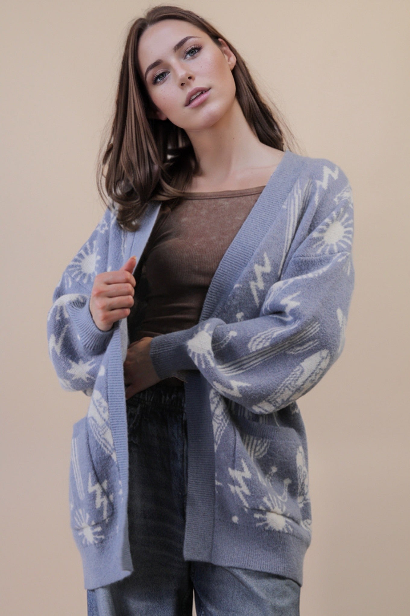 Western Cardi Blue