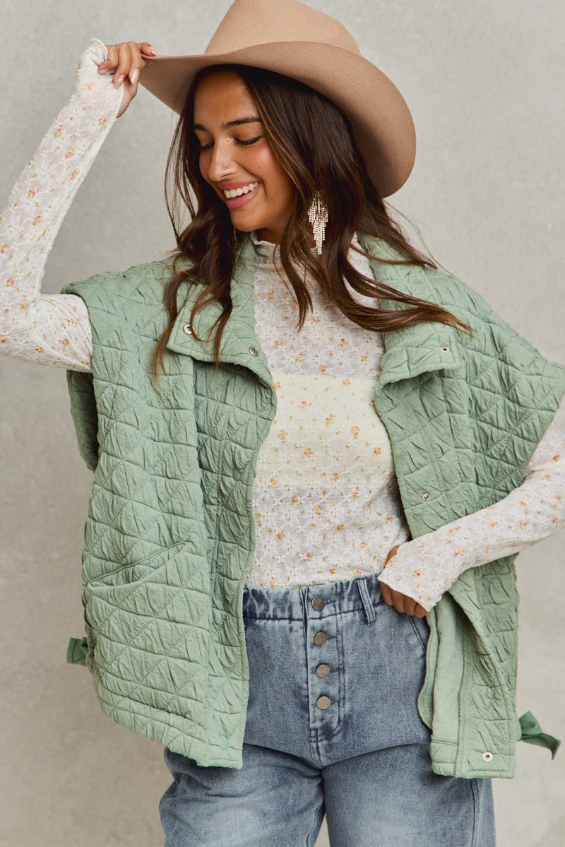 Tie Vest Quilted