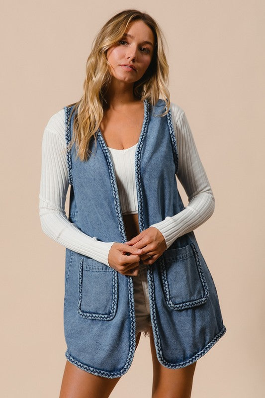 Braided Edge Vest