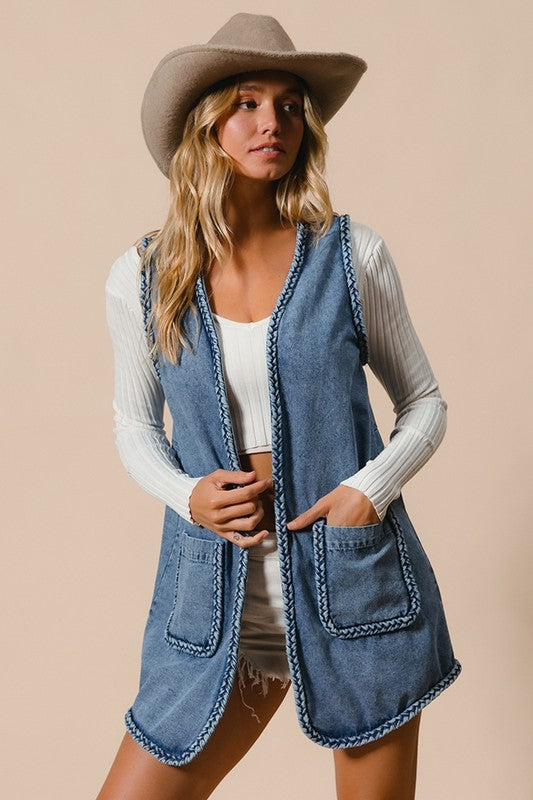 Braided Edge Vest