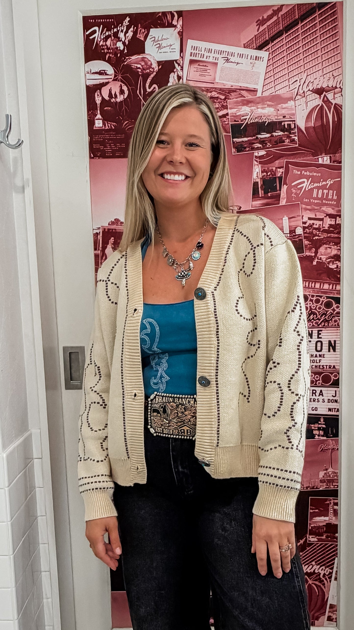 Stitch Cardi with Concho Buttons