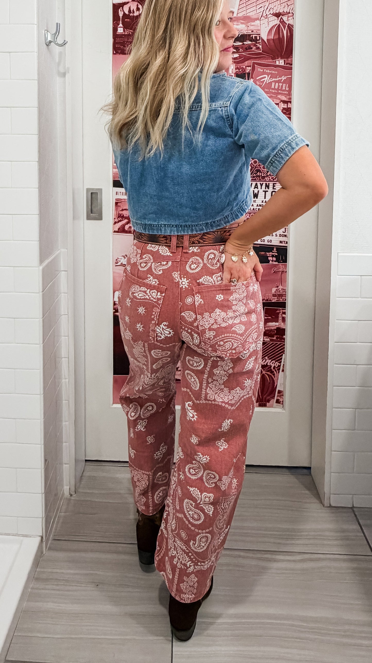 Western Barrel Jeans Mauve