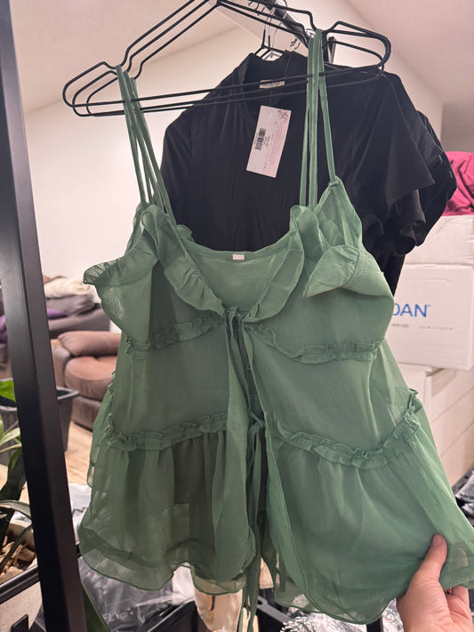 Green Tie Tank