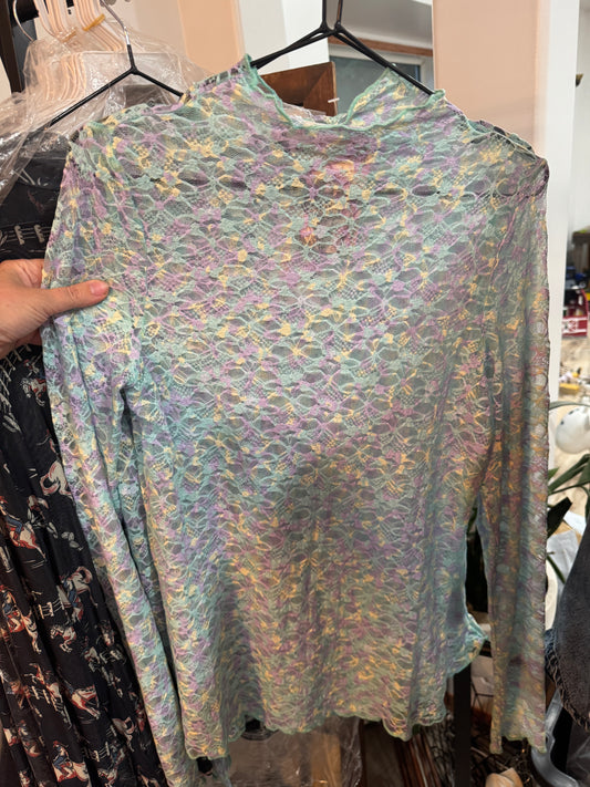 Blue Lace Top