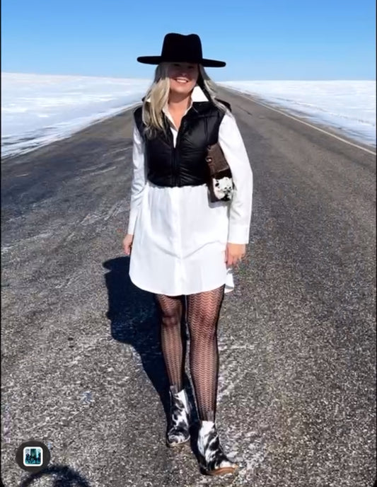 White Button Up Dress