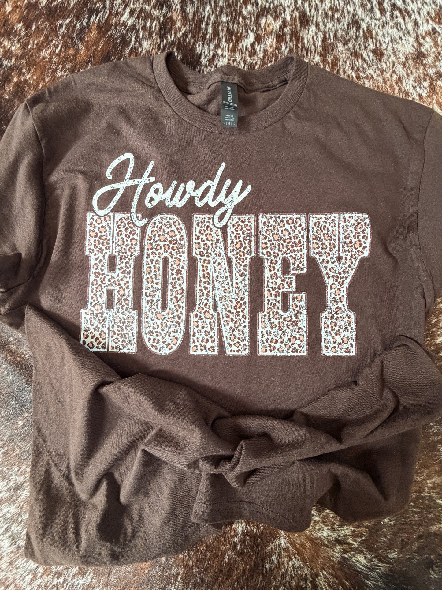 Howdy Honey Graphic Tee Brown