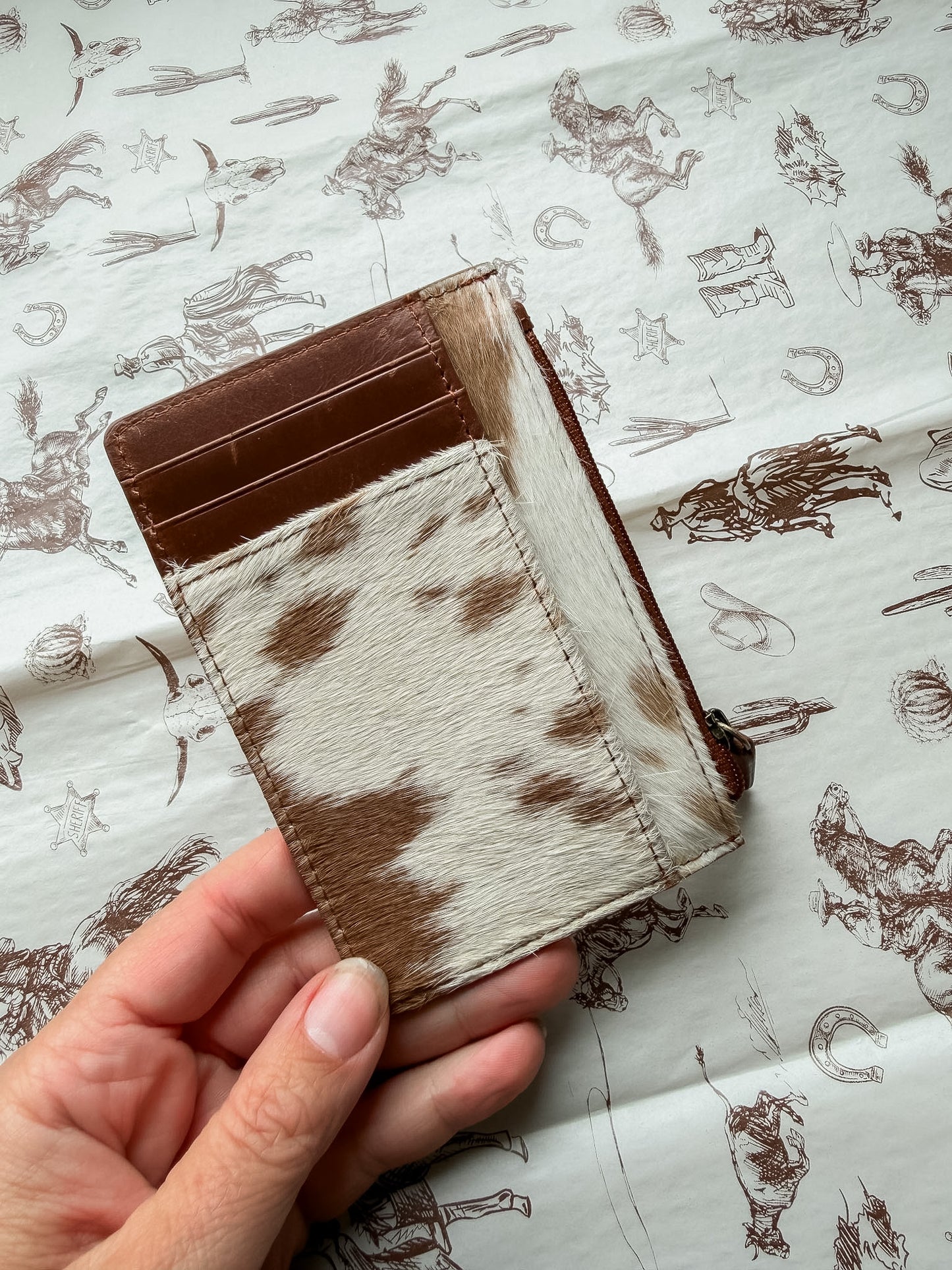 Red Cowhide Cardholder