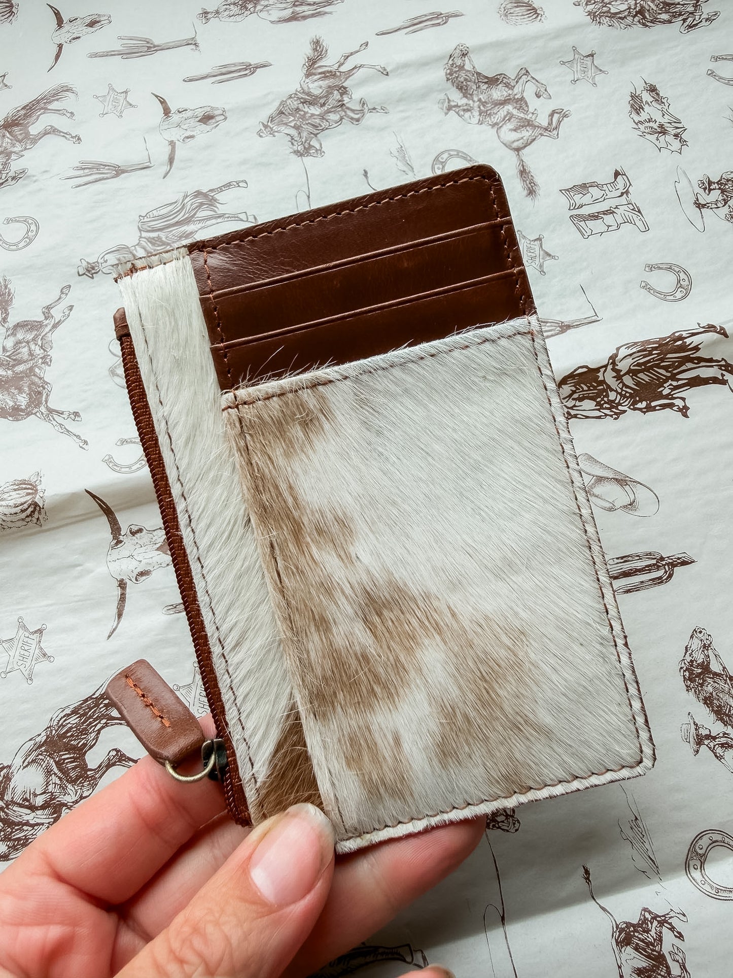 Red Cowhide Cardholder