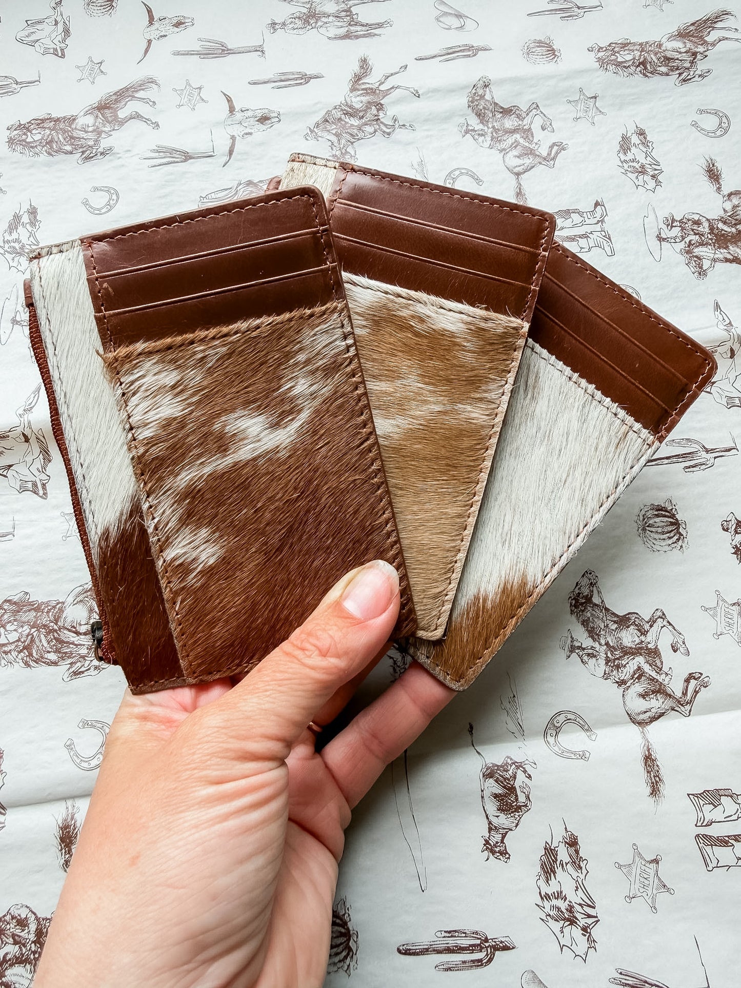Red Cowhide Cardholder