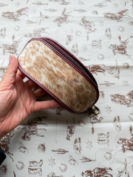 Cowhide Glass Case Red