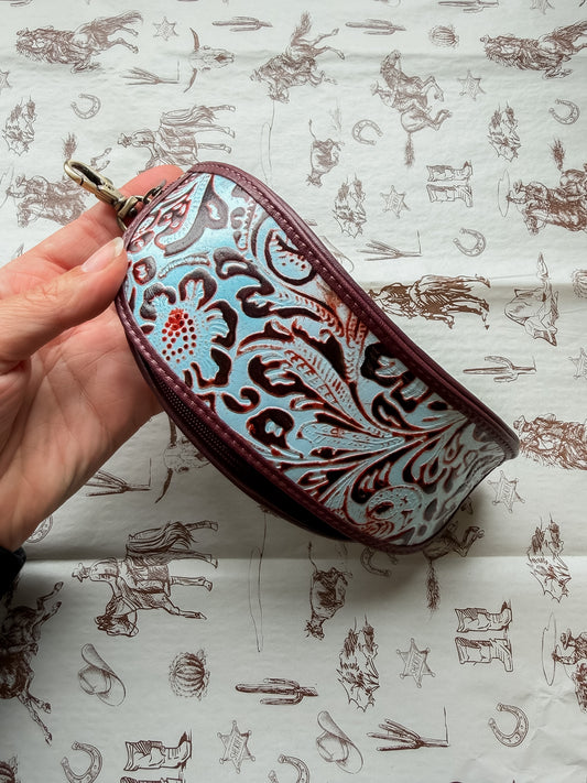 Cowhide Glass Case Blue