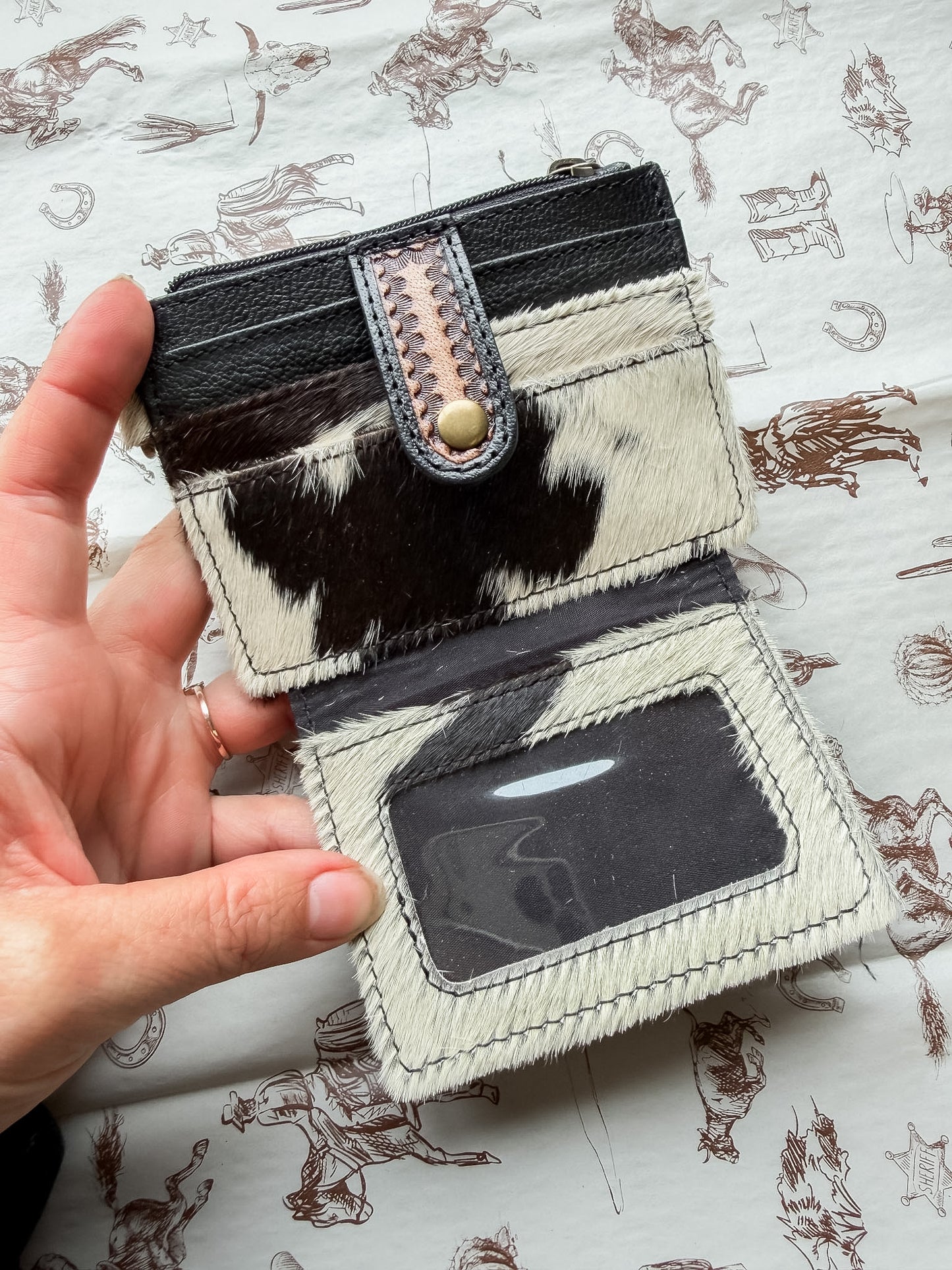 Credit Card Holder w Yellow Flower