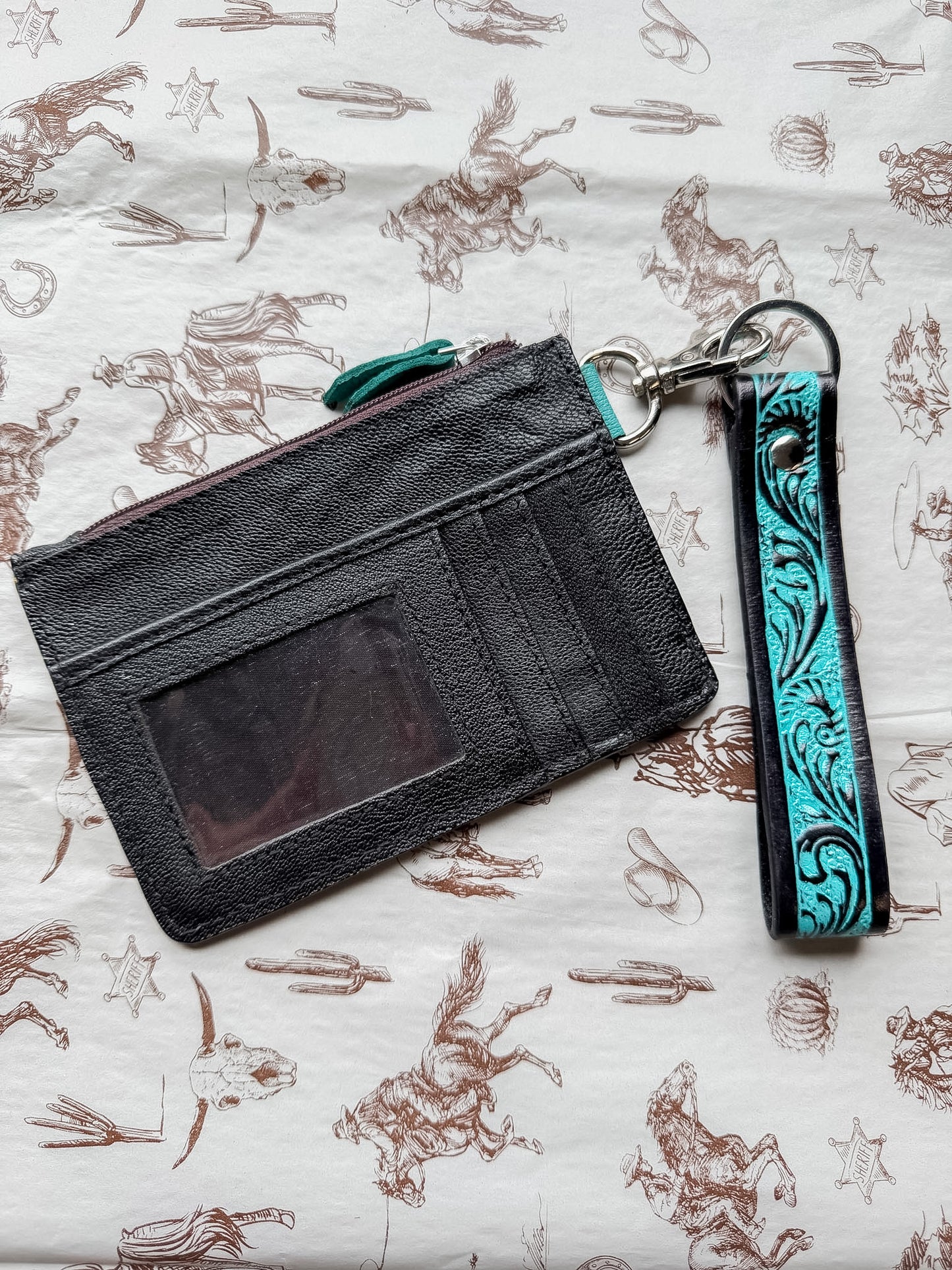 Turquoise Wristlet Wallet