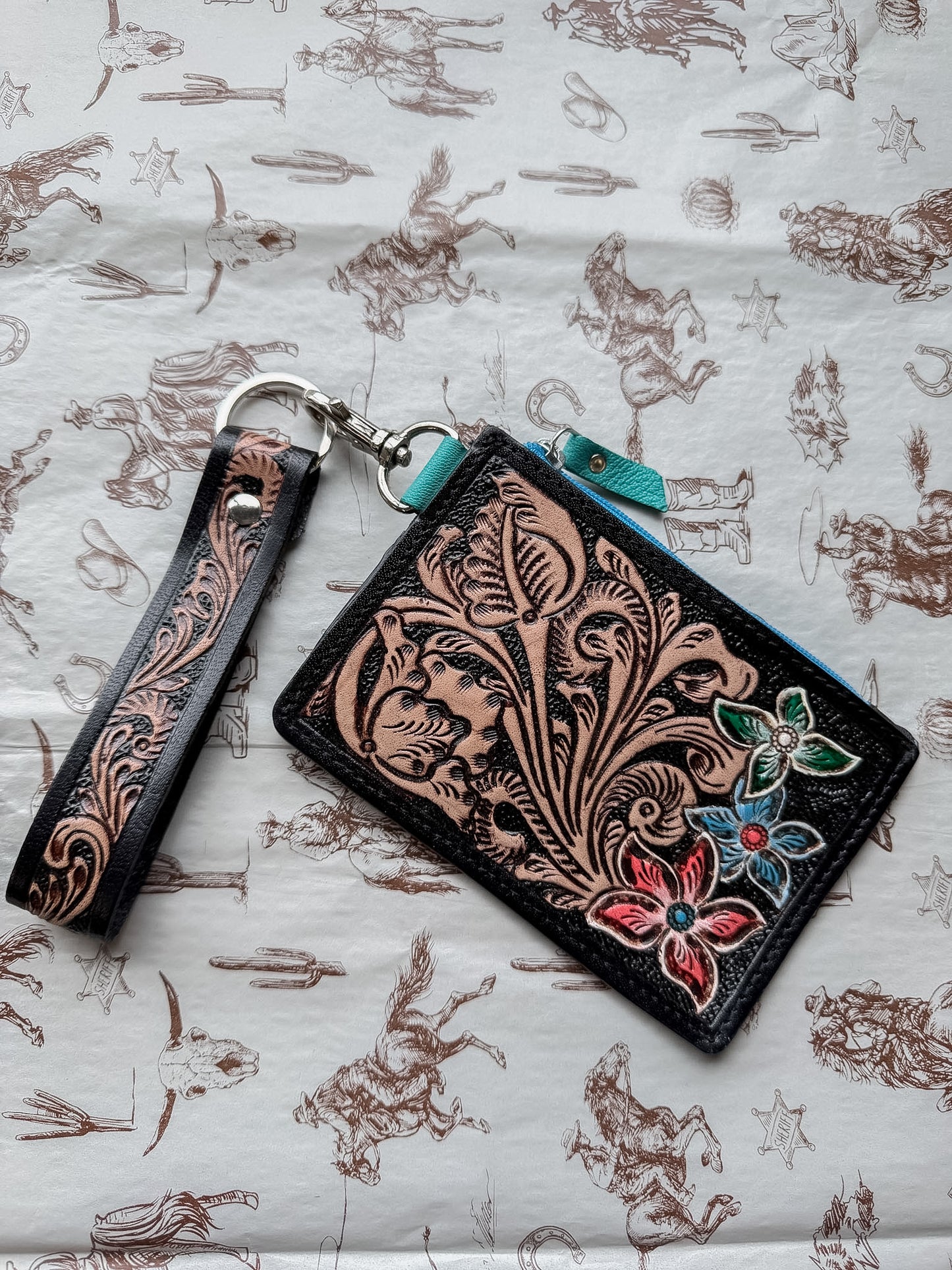 Floral Wristlet Wallet