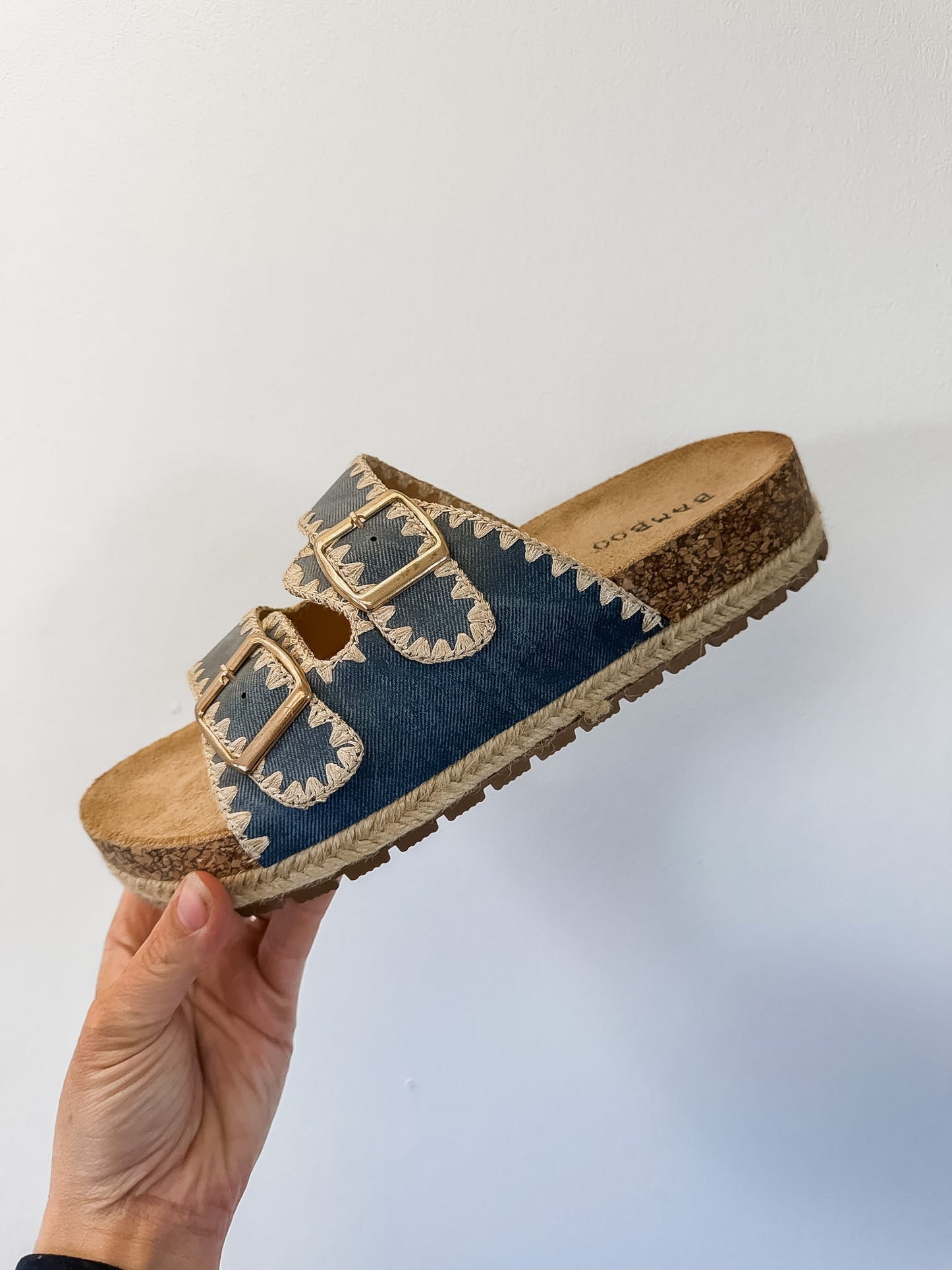 Denim Bamboo Sandals