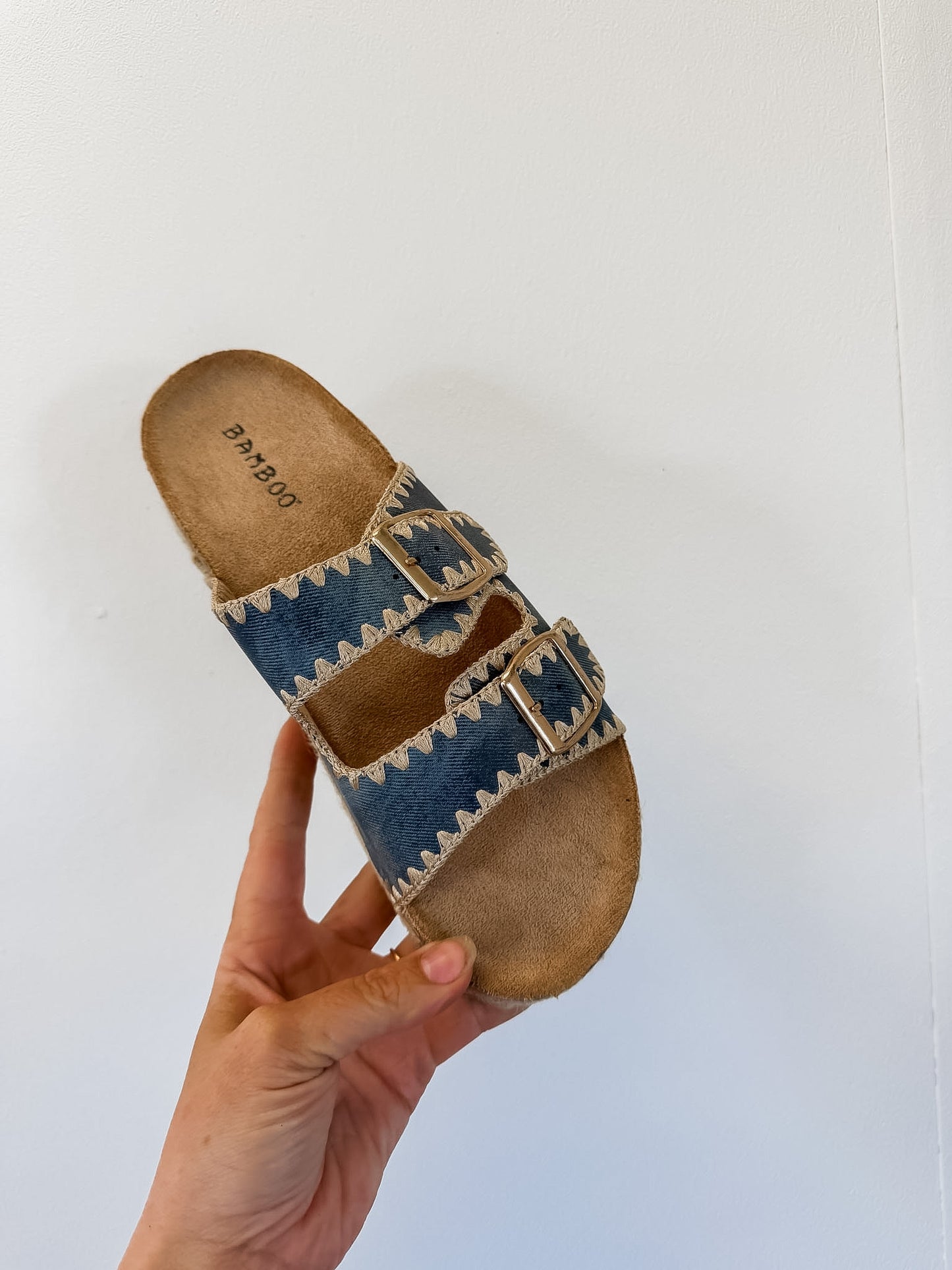 Denim Bamboo Sandals