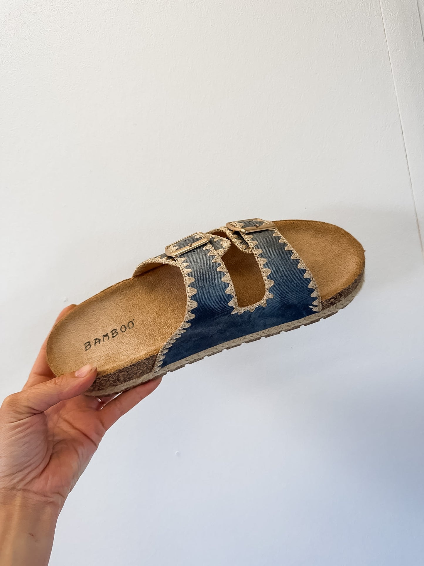 Denim Bamboo Sandals