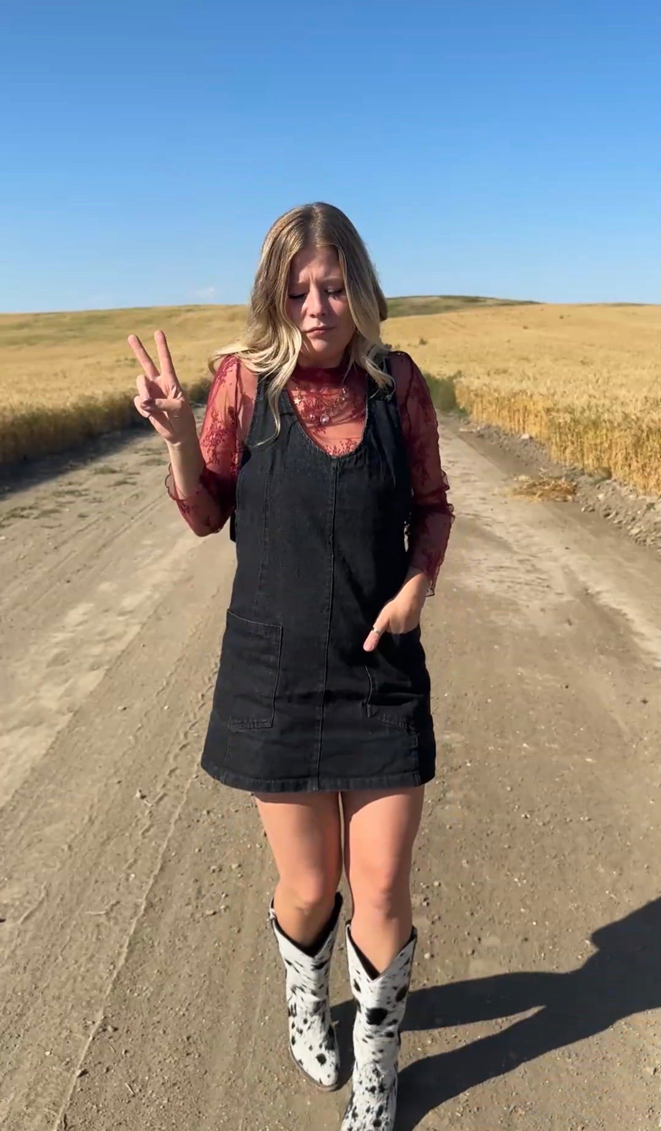 Black Overall Dress
