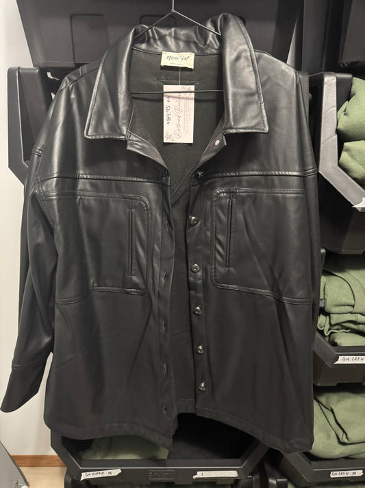 Oversized Leather Jacket