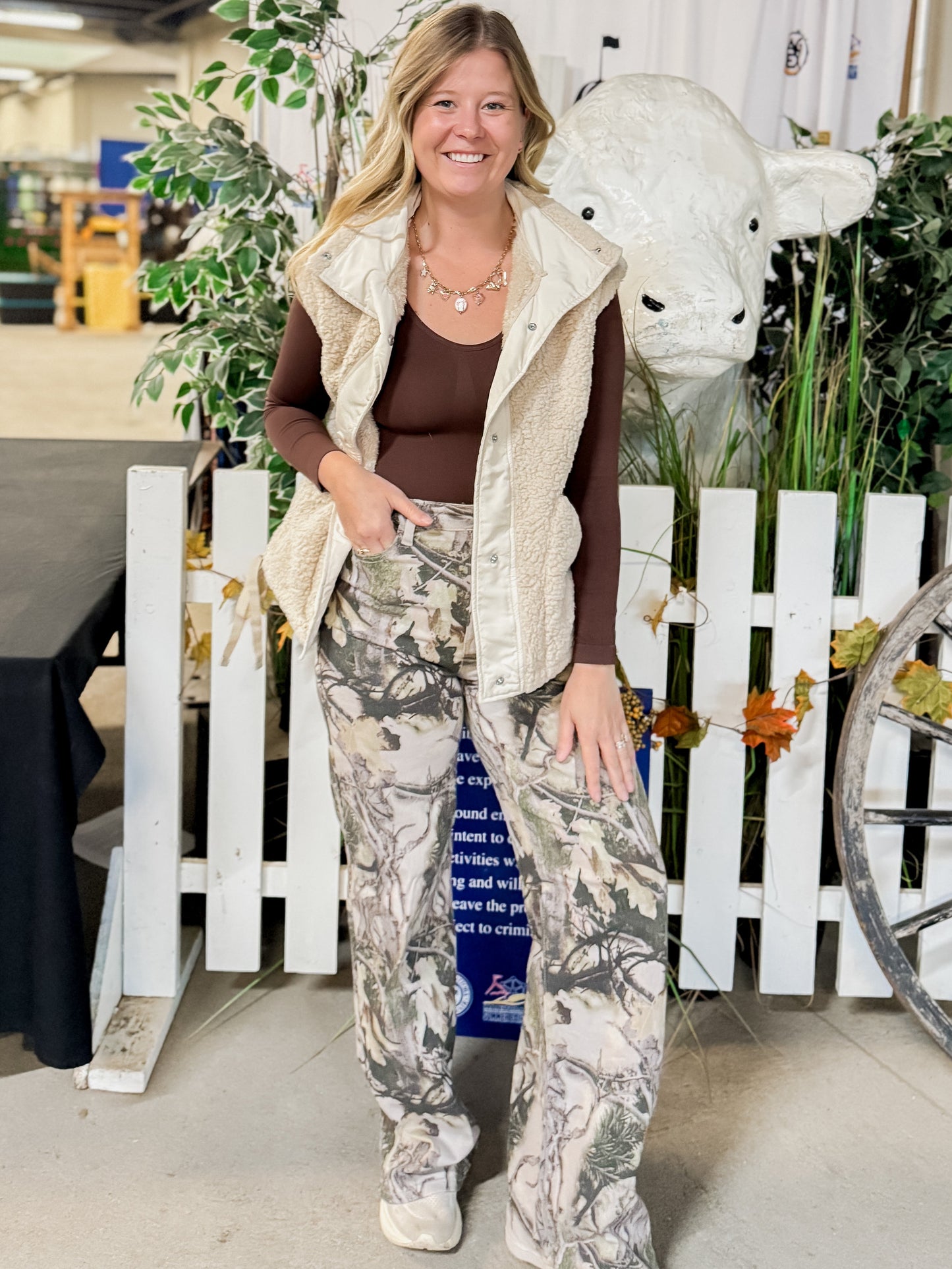 Camo Print Wide Leg