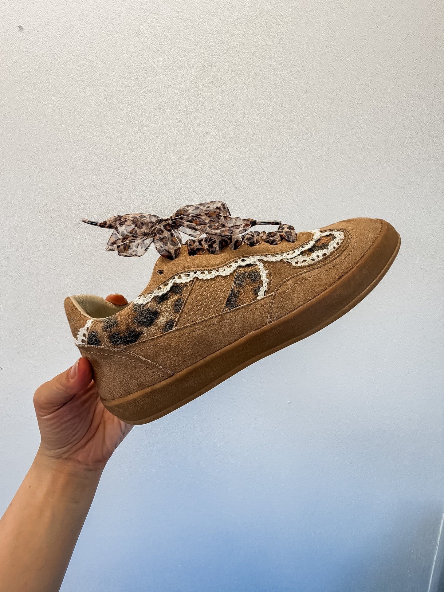 Leopard Bow Sneakers