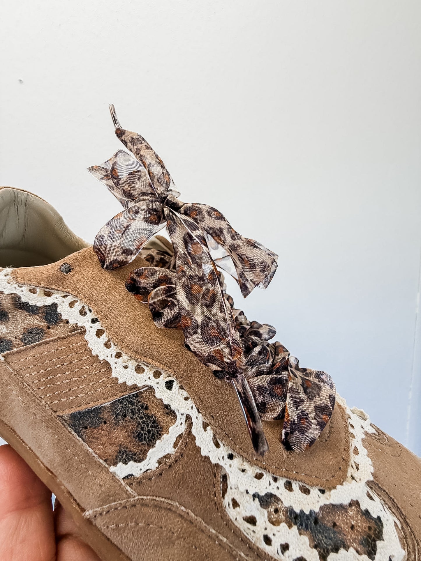 Leopard Bow Sneakers