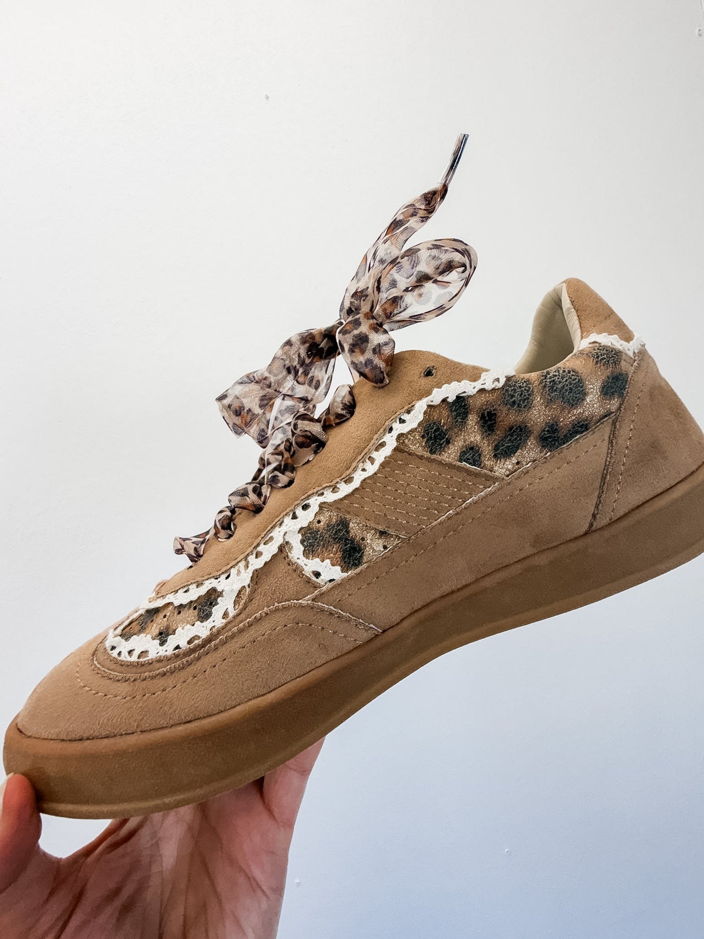 Leopard Bow Sneakers