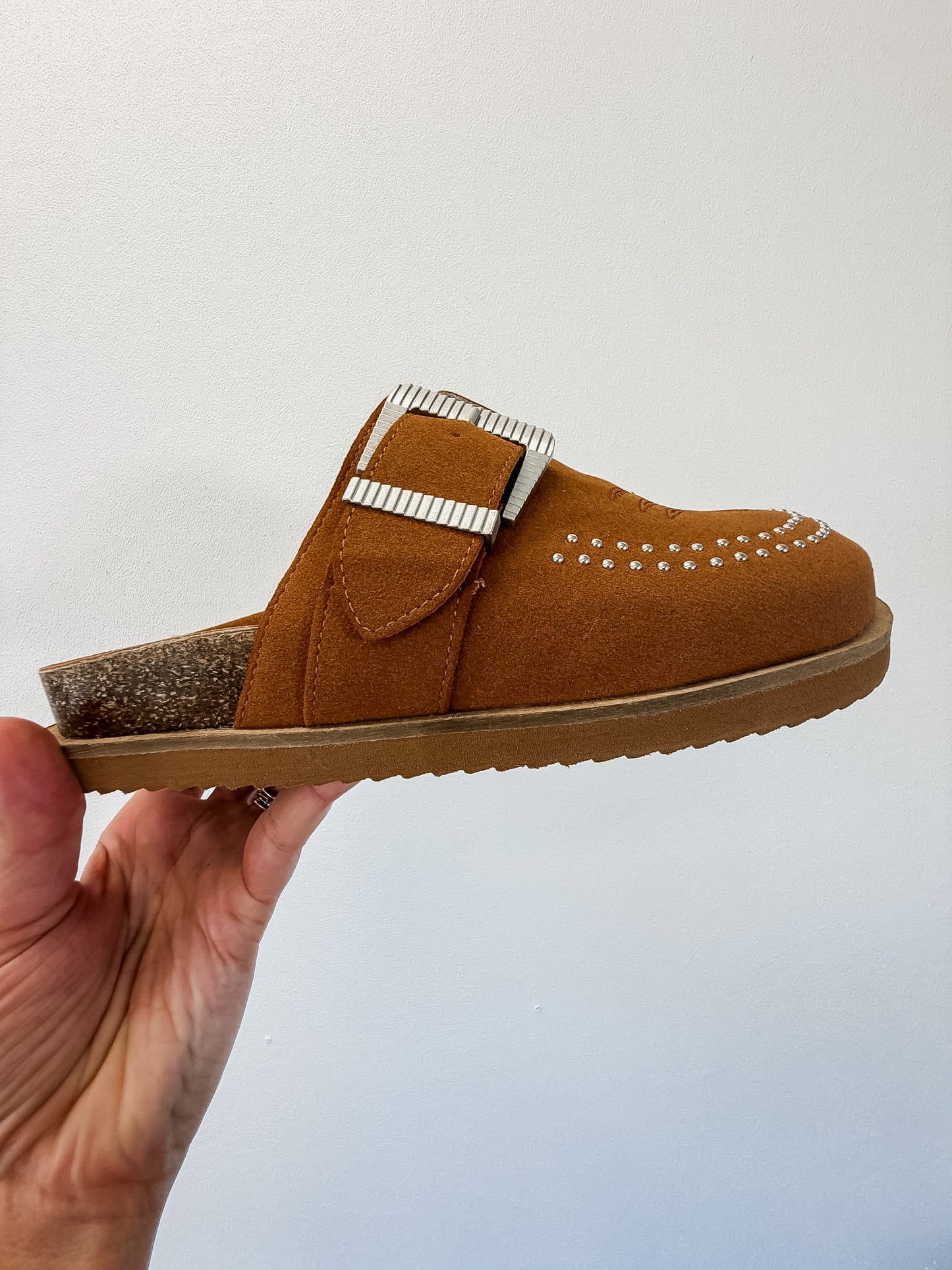 Boot Stitch Print Mules