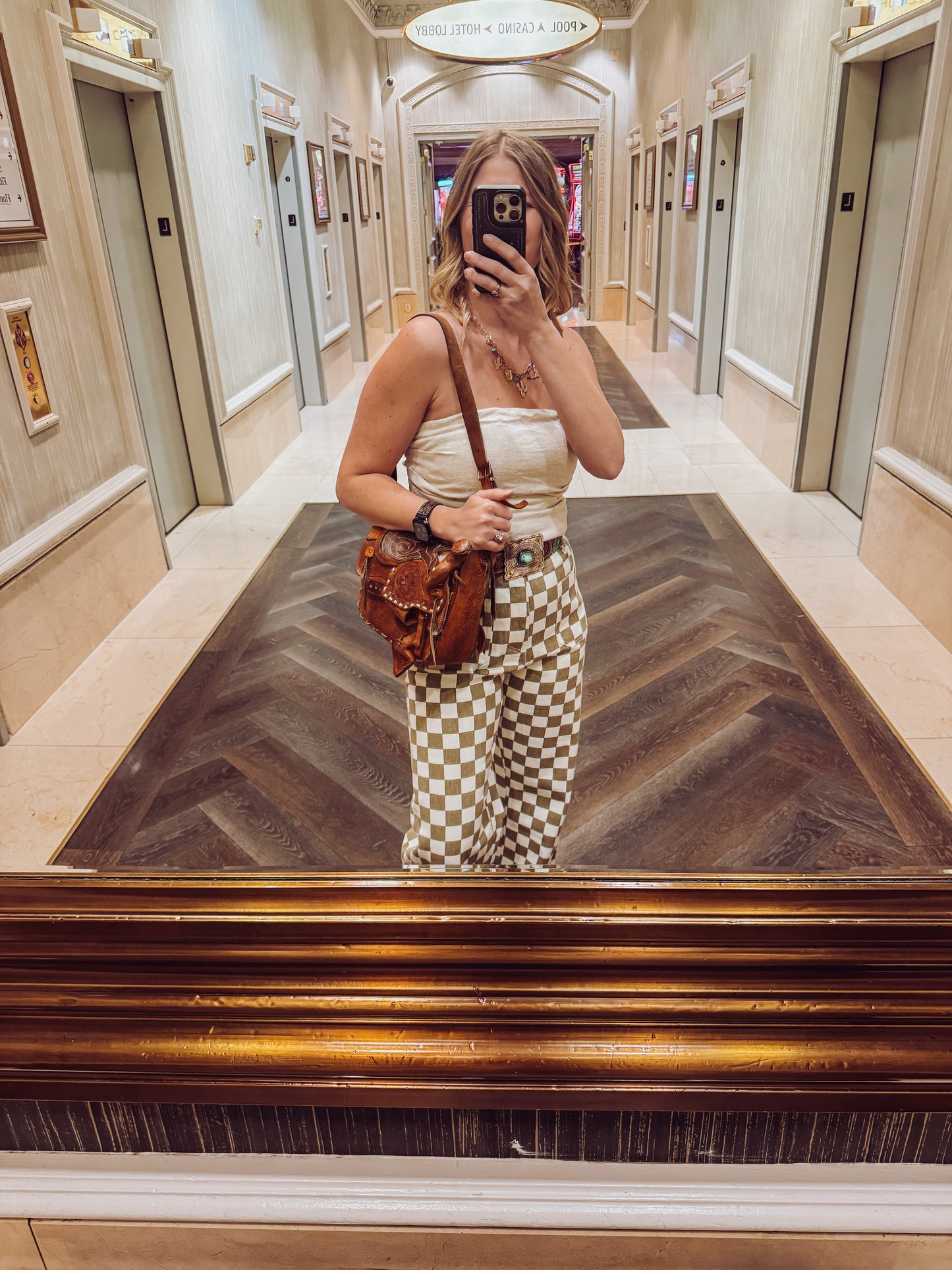Checkered Denim