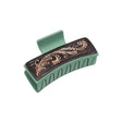 Green Tooled Hair Clip