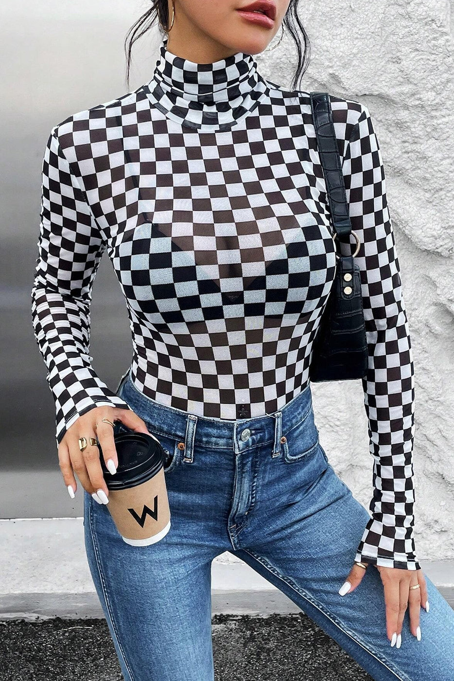 Checker Bodysuit