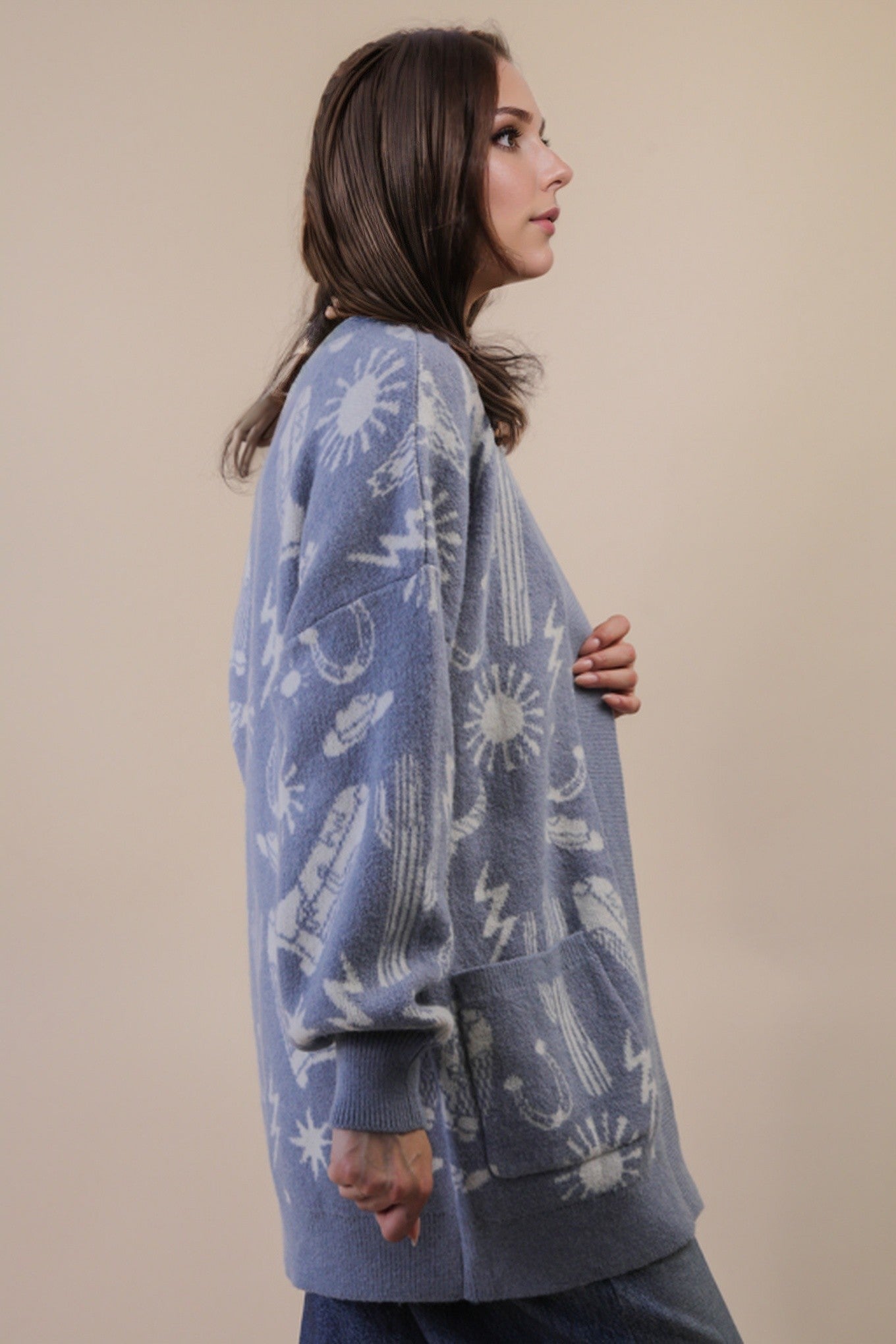 Western Cardi Blue
