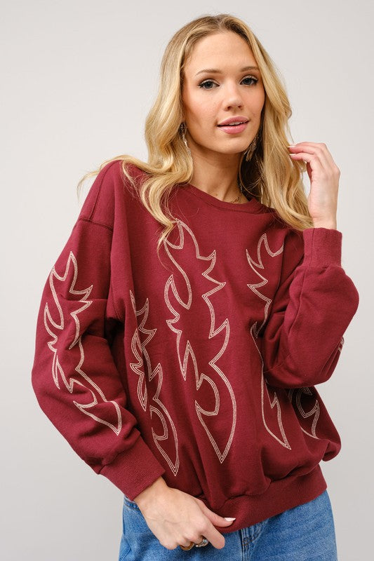Boot Stitch Longsleeve Red
